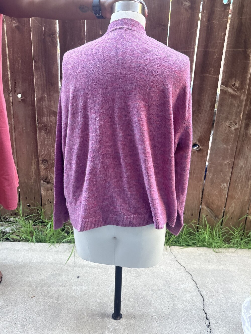 Old Navy Pink Purple Button Cardigan - Picture 2 of 3